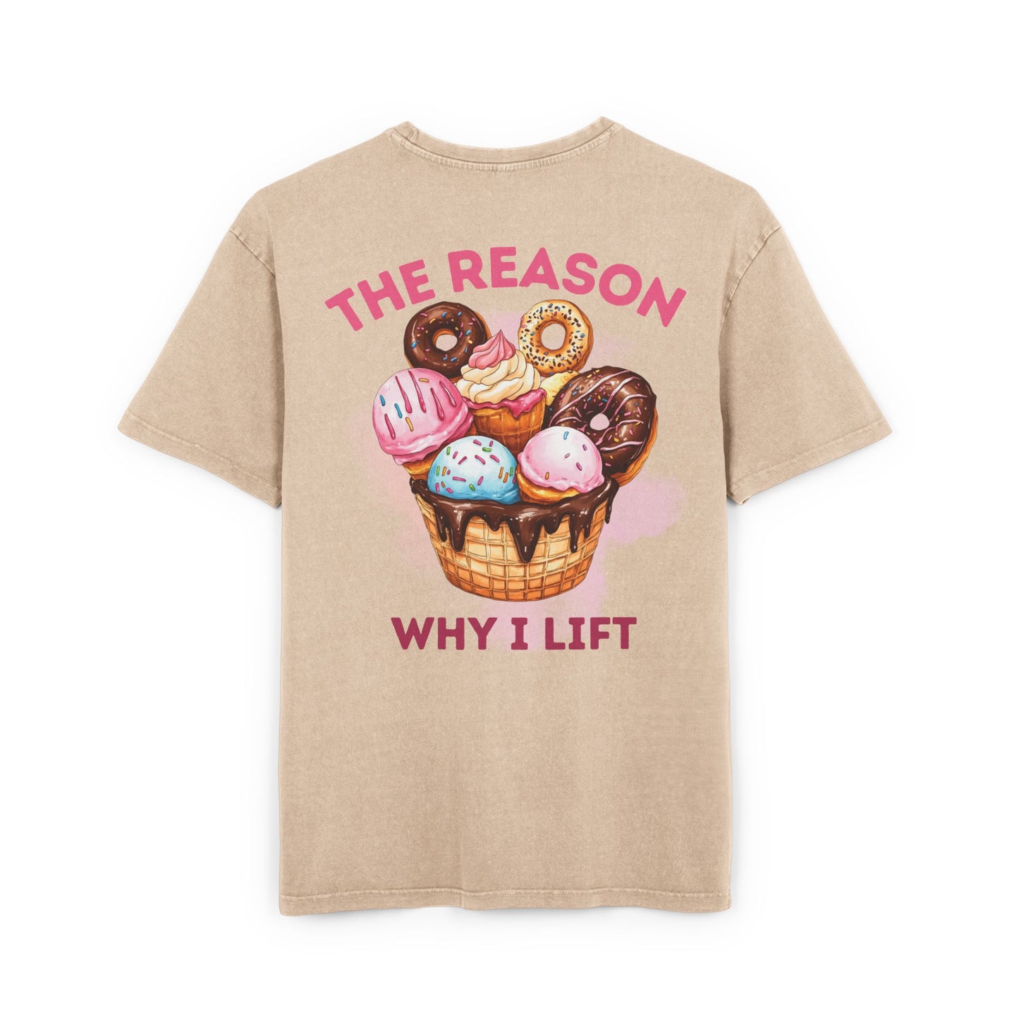 Ice Cream Why I Lift - Washed Oversized Fit