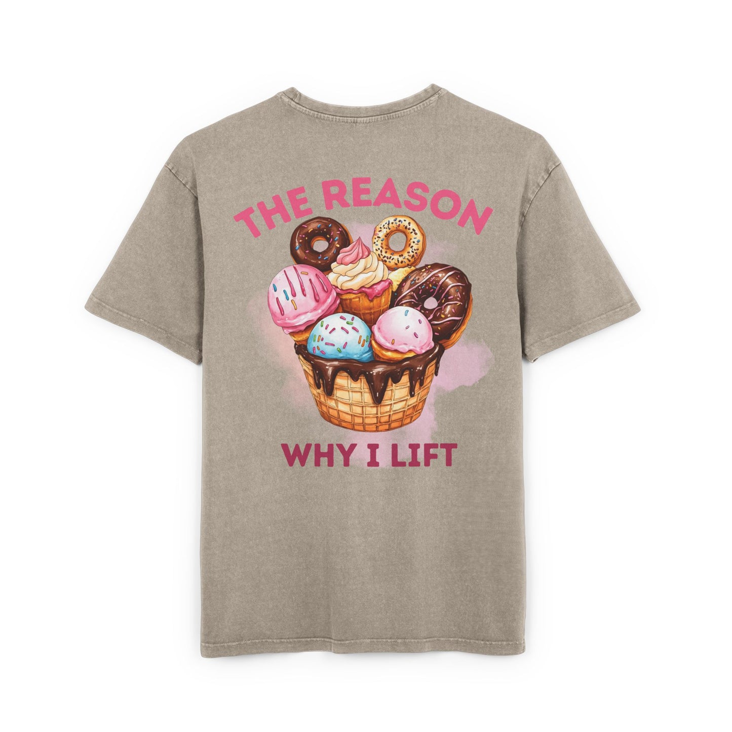 Ice Cream Why I Lift - Washed Oversized Fit
