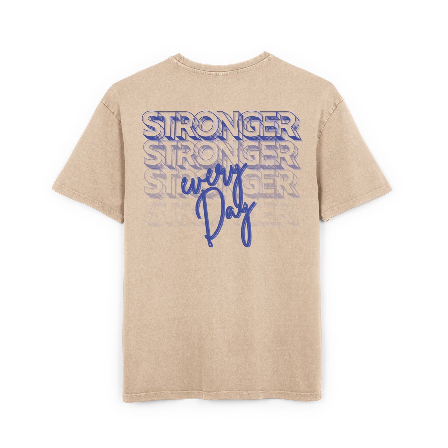 Stronger every day - blue - Washed Oversized Fit