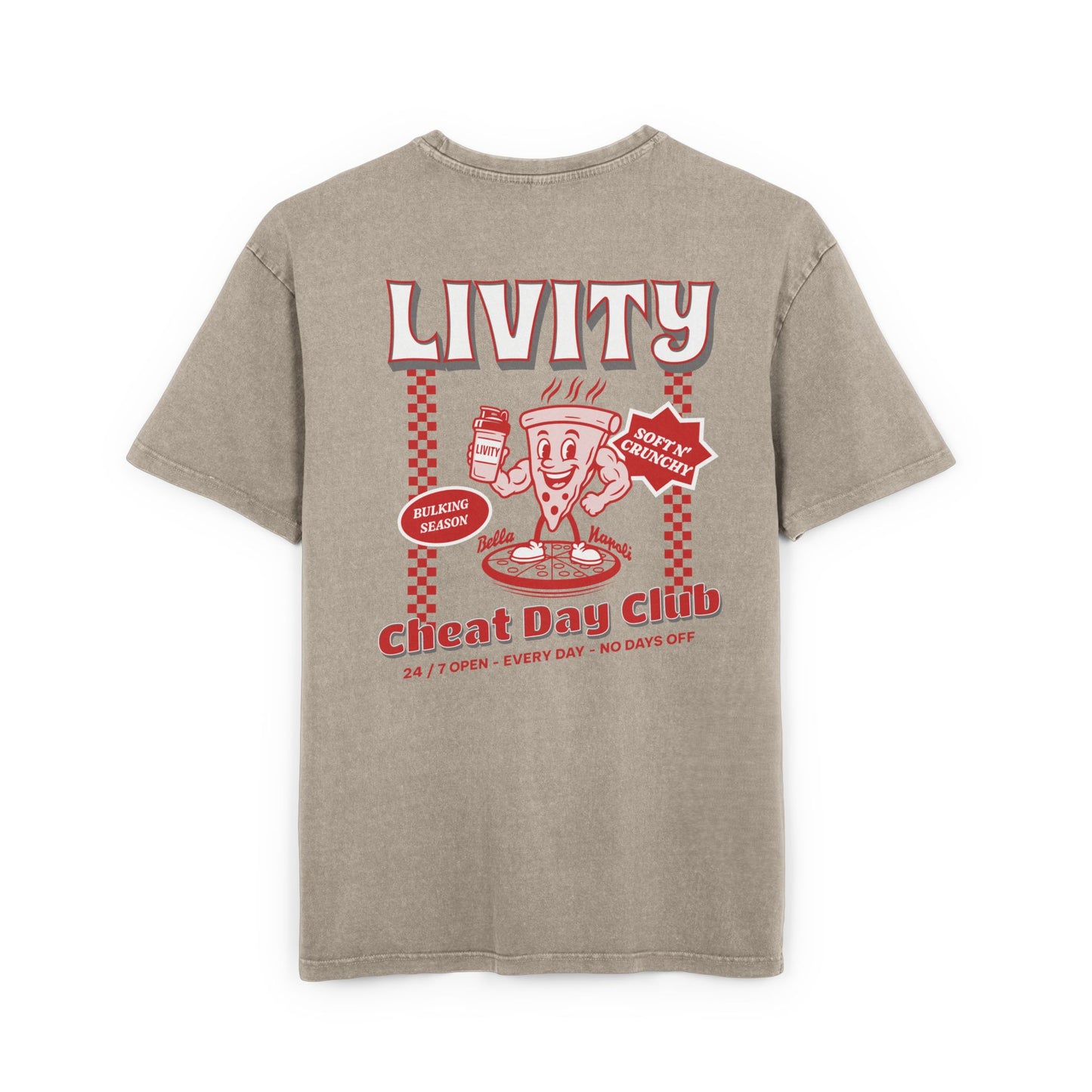 Pizza Cheat Day Club - Washed Oversized Fit