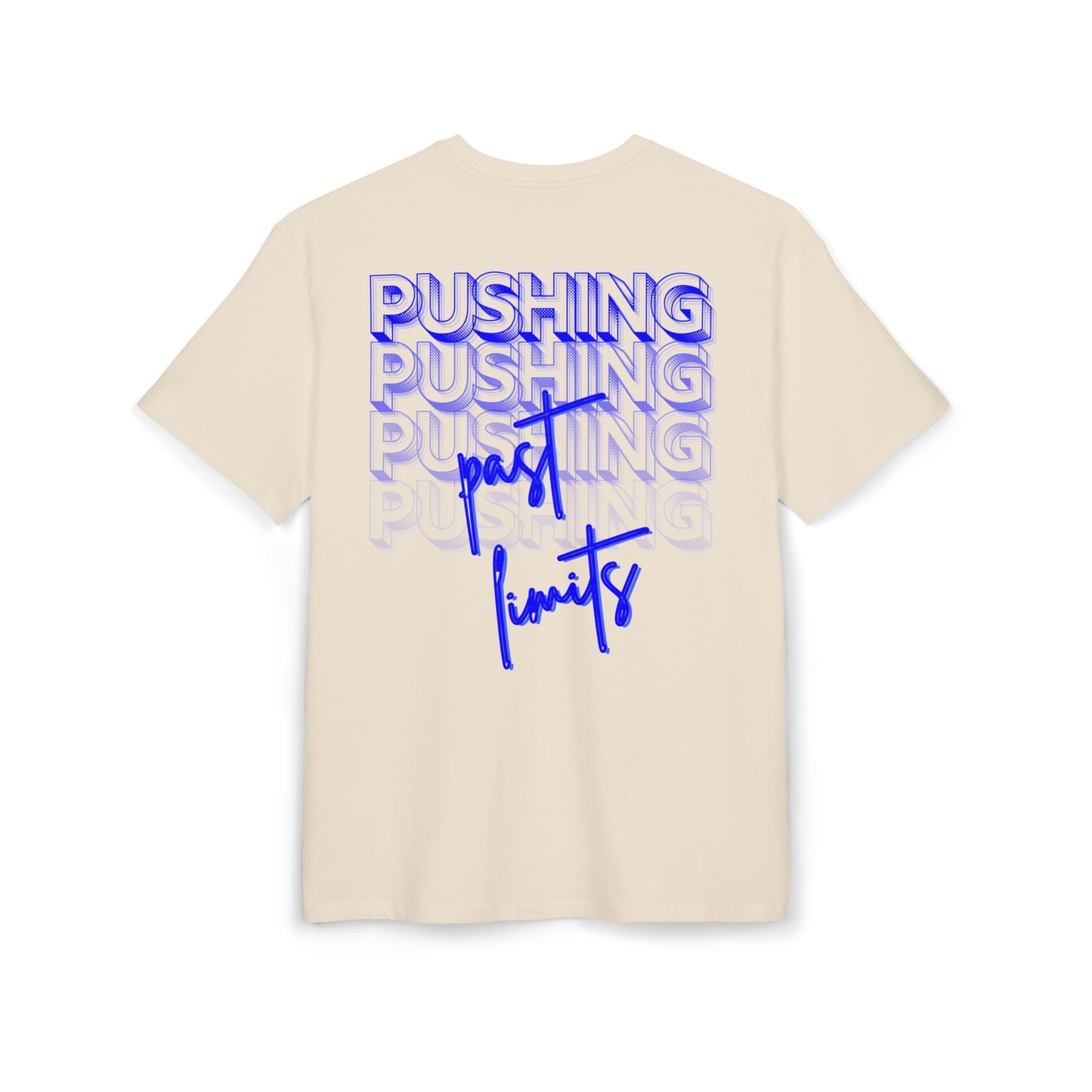 Pushing past limits - blue - Oversized Fit