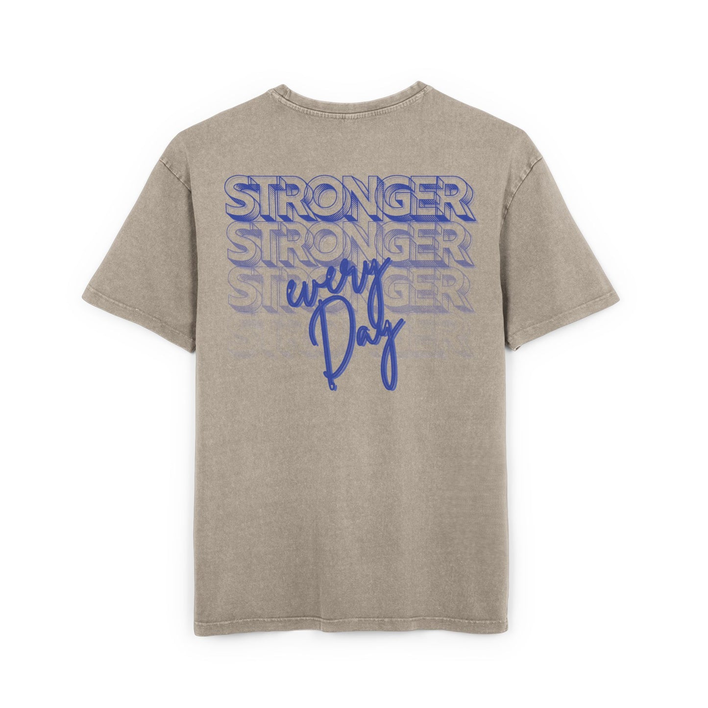 Stronger every day - blue - Washed Oversized Fit