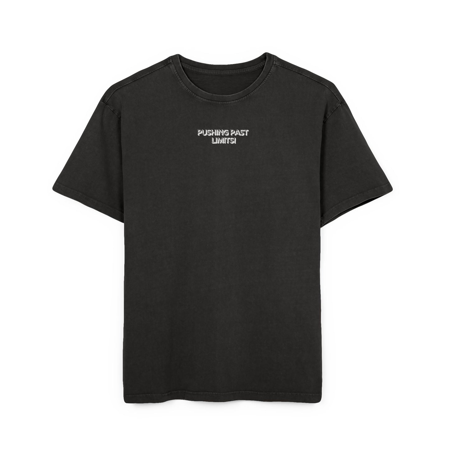 Pushing past limits - blue - Washed Oversized Fit