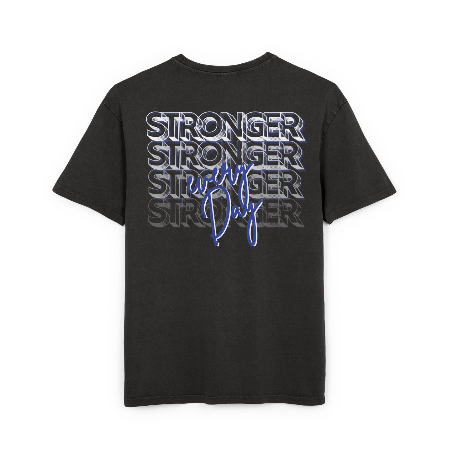 Stronger every day - blue - Washed Oversized Fit